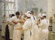 Ilia Efimovich Repin Lofton Palfrey doctors in the operating room Spain oil painting artist